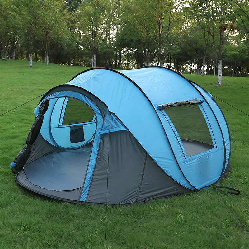 Manufacturer's Outdoor Tent for 5 People, Large Size, No Installation Required, Foldable, Fully Automatic, Hand-Pull Tent for Outdoor Camping, Waterproof and Sun Protection