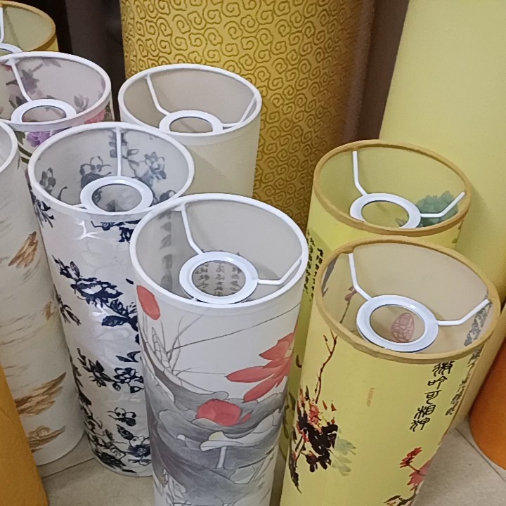 Pantalla de papel perspicaz vintage cilindro araña pantalla caja de sombreado Casa de Té restaurante estilo chino araña pantalla al por mayor