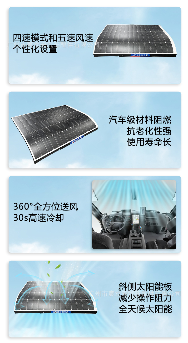 Treeligo's New Solar Parking Integrated Air Conditioner 24V High Configuration Electric Variable Frequency Rv Car Air Conditioner