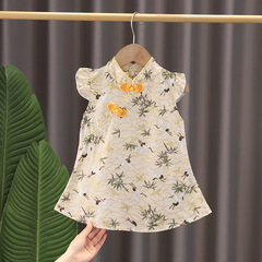 Ladies' Summer Dress, Children's Cheongsam, Princess Skirt, Baby's Birthday Dress, Children's Skirts, National Style Hanfu Summer Dress