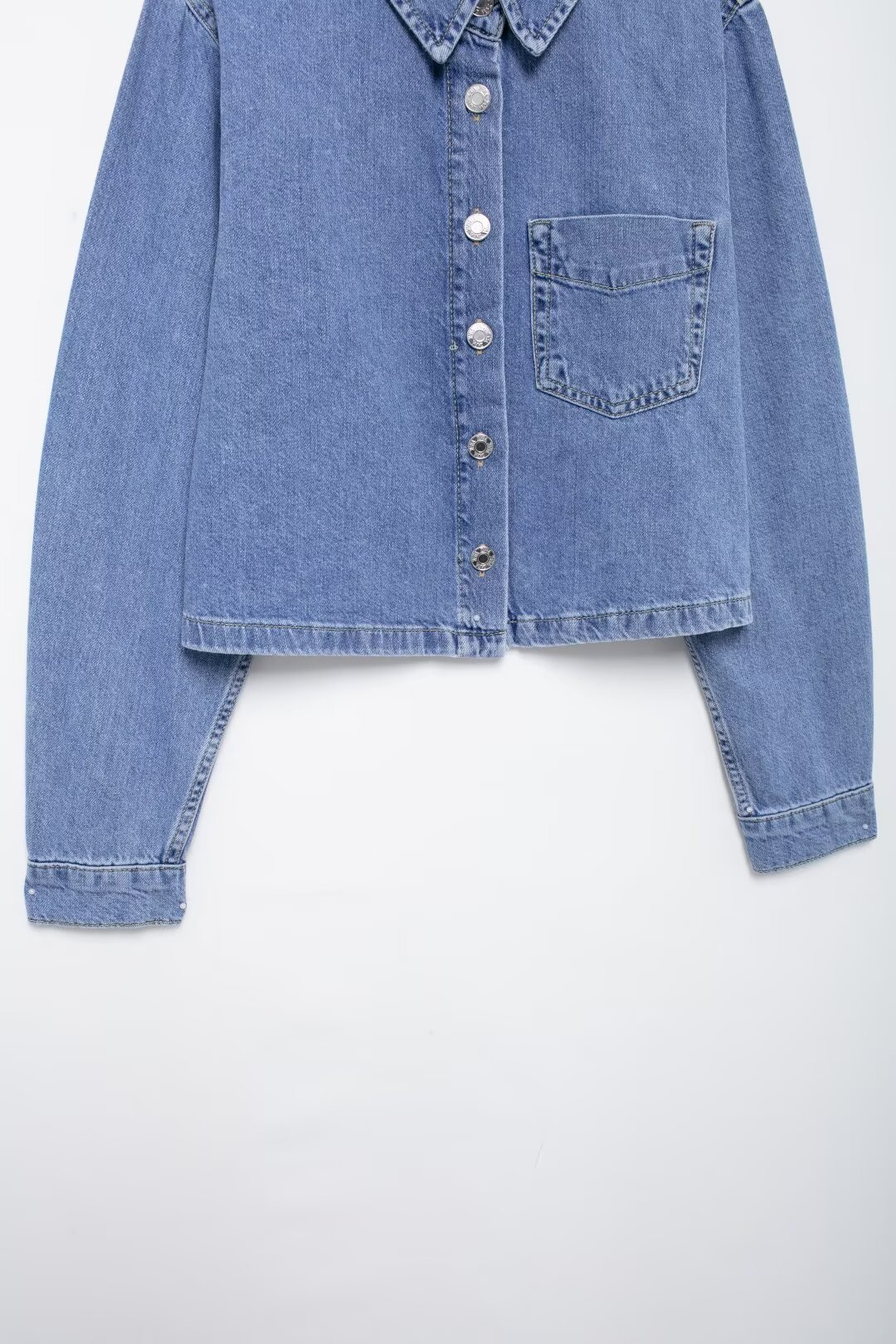 Women's clothing 2024 autumn new shirt jogging style denim suit_voghion.com