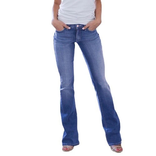 High-end speaker denim color fabric loose-fitting Amazon Wish AliExpress eBay hot-selling jeans for women