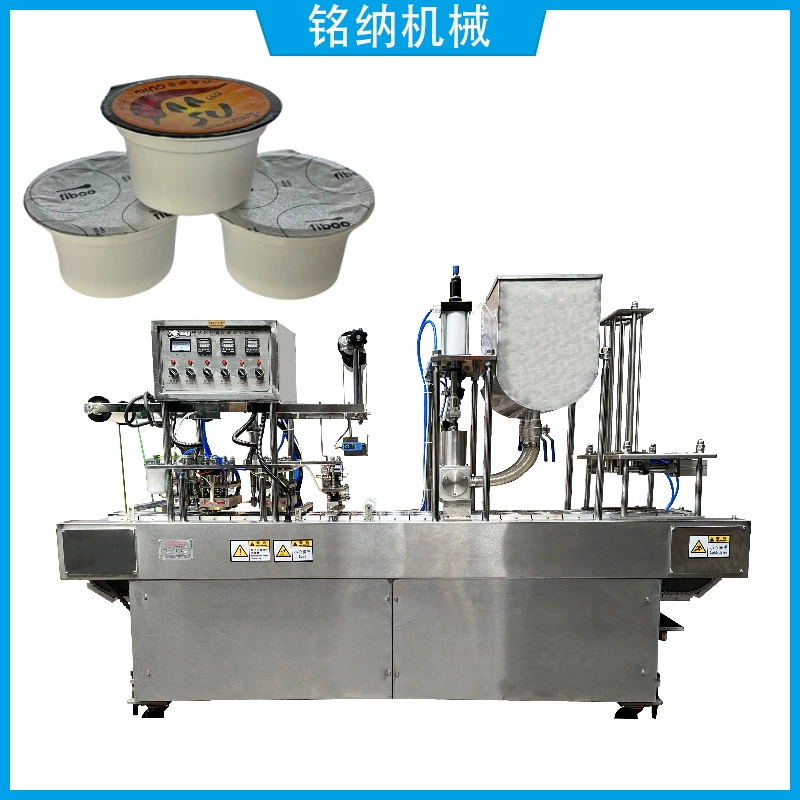 Машина завалки и запечатывания попкорна фабрики машинного оборудования Гуанчжоу Минна автоматическая машина запечатывания пластиковой чашки большого диаметра