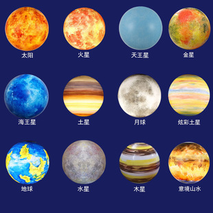 Creative Wandering Planet Lamp Chandelier Starry Sky Decoration Restaurant Commercial Shop Earth Amusement Mei Hua Lighting