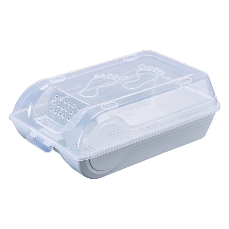 Caja de zapatos transparente de plástico para el hogar creativo caja de organización de zapatos transpirables a prueba de polvo caja de almacenamiento de zapatos apilable para hombres y mujeres