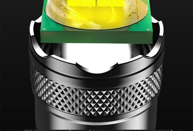 Cross-border ultra-bright long-range rechargeable flashlight for outdoor patrol, with zoom and spotlight capabilities, aurora cannon, large floodlight laser cannon light