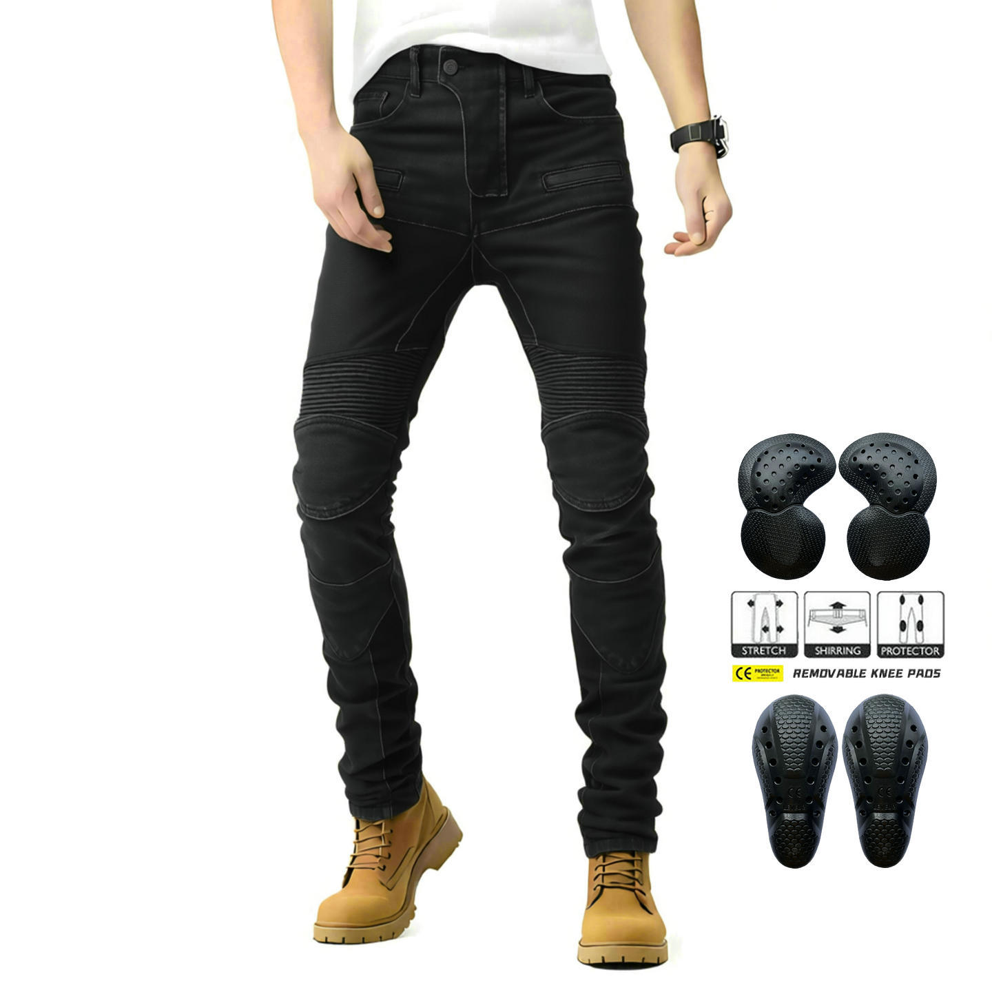 Motocicleta montar jeans resistente a la gota motocicleta Knight pantalones equipo de carreras pantalones de verano malla PK-719 al por mayor