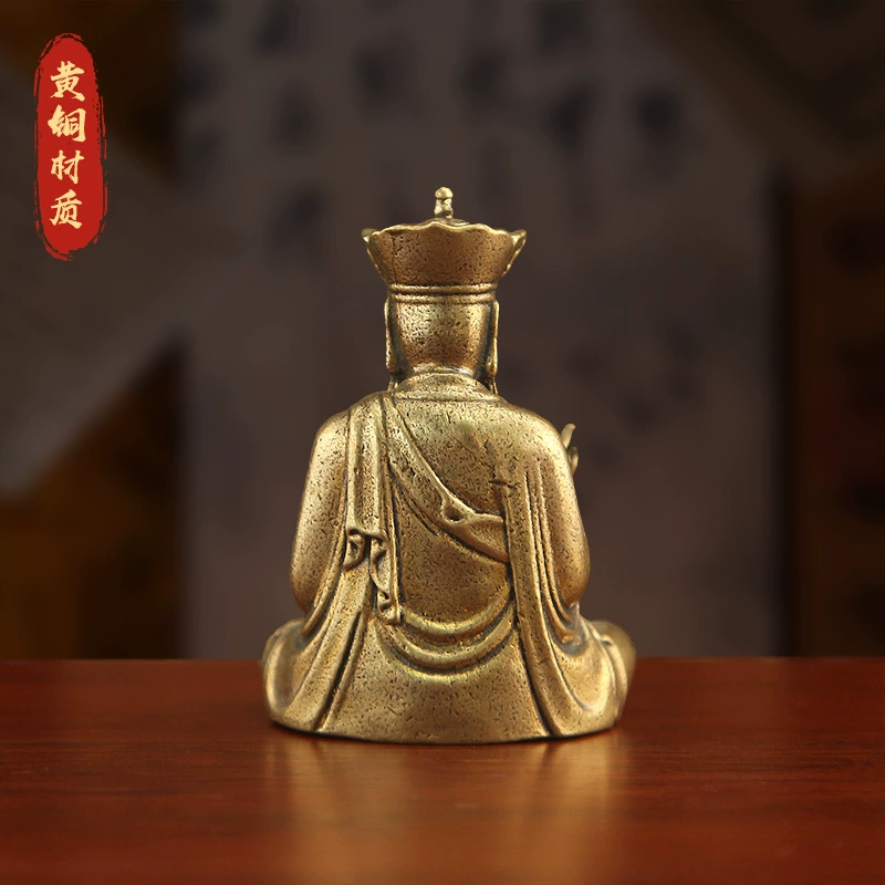 Статуя бодхисаттвы Кsitigarbha из латуни, ретро настольный декор для дома и поклонения