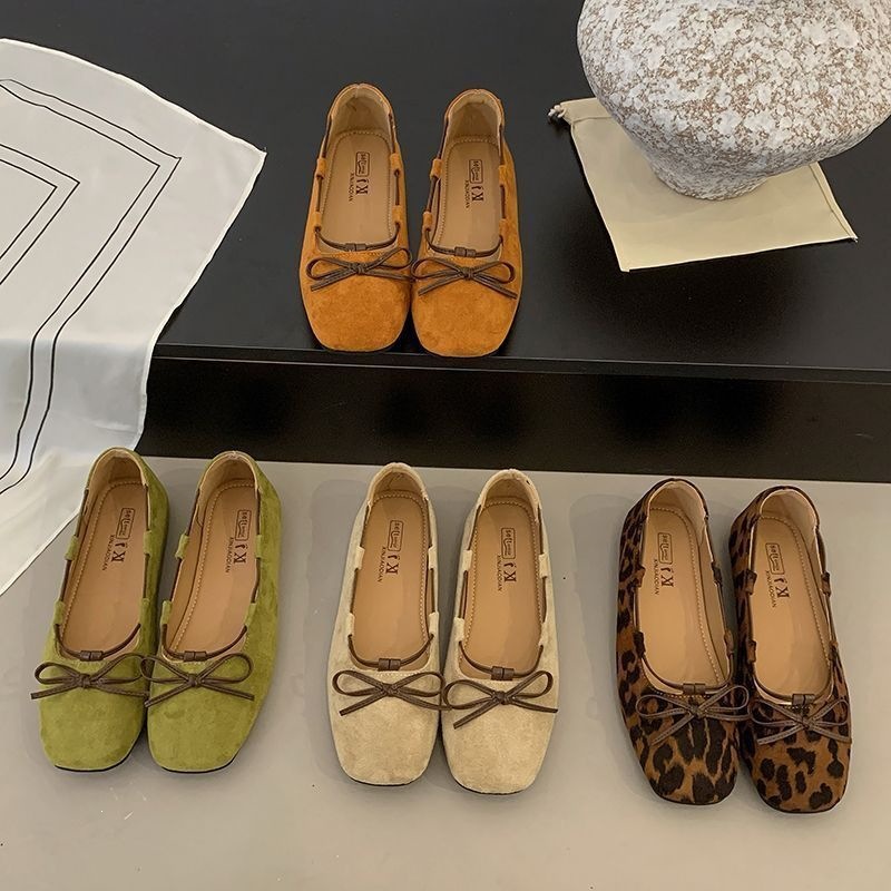 French-style Ballet Flats For Women, 2026 New Model, Paired With Skirts, Vintage Bow Flat Shoes, Shallow Slip-on Loafers_vogvips.com