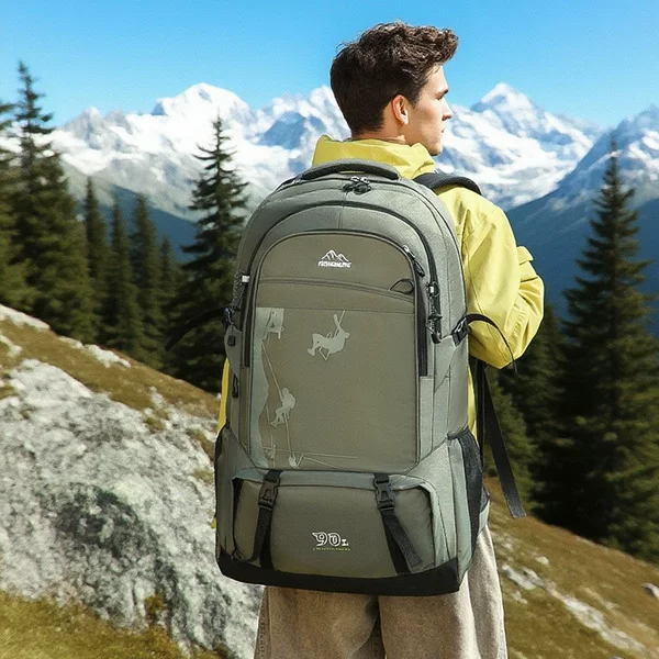 Backpack 90L Outdoor Mountaineering Bag Men's Travel Backpack Extra Large Capacity Luggage Bag Women's Travel Bag Work Backpack
