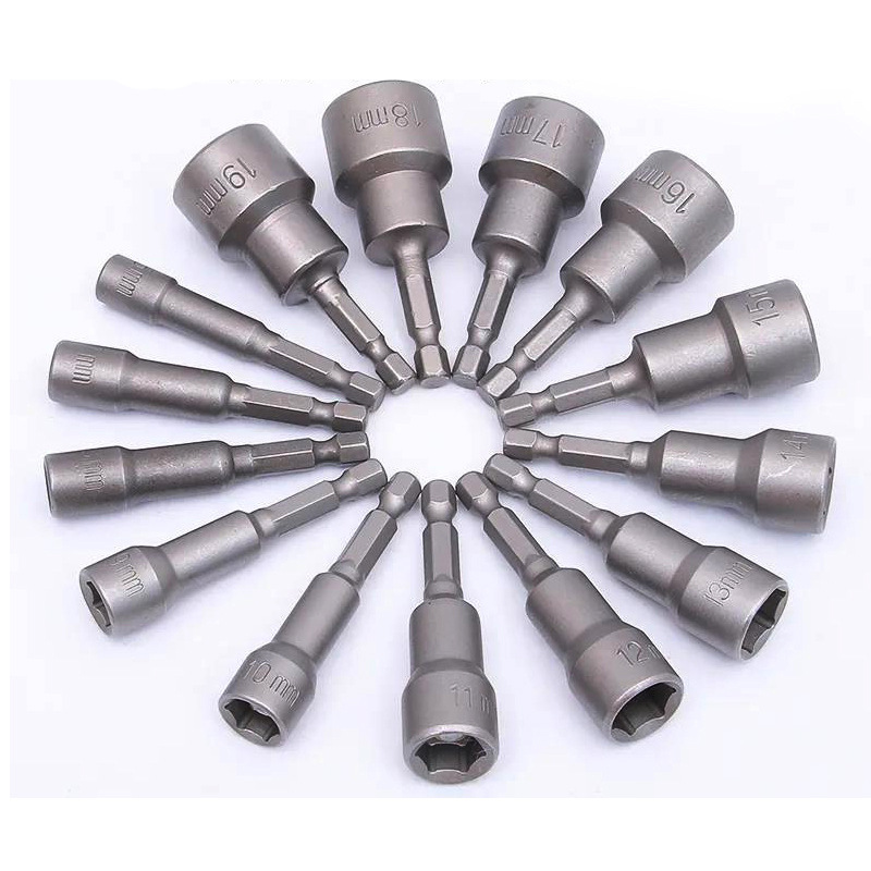 Manga de lote de aire genuina hexagonal interior 8mm tornillo eléctrico magnético broca de aire hexagonal cabeza de manguito de taladro eléctrico manual