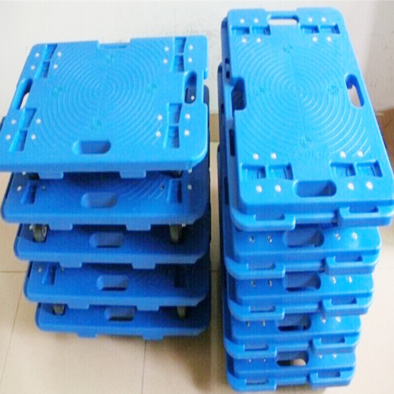 厂家供应乌龟车全新料塑料周转四轮平板物流车拼接型工具牵引手推