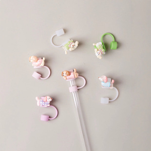 2025 new Stanley straw cup cup accessories food grade silicone straw cap dachshund dog series
