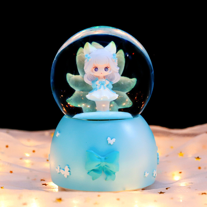 かわいいカピバラの温泉旅行クリスタルボール、光る雪の音楽ボックス、女の子への素敵な贈り物|undefined