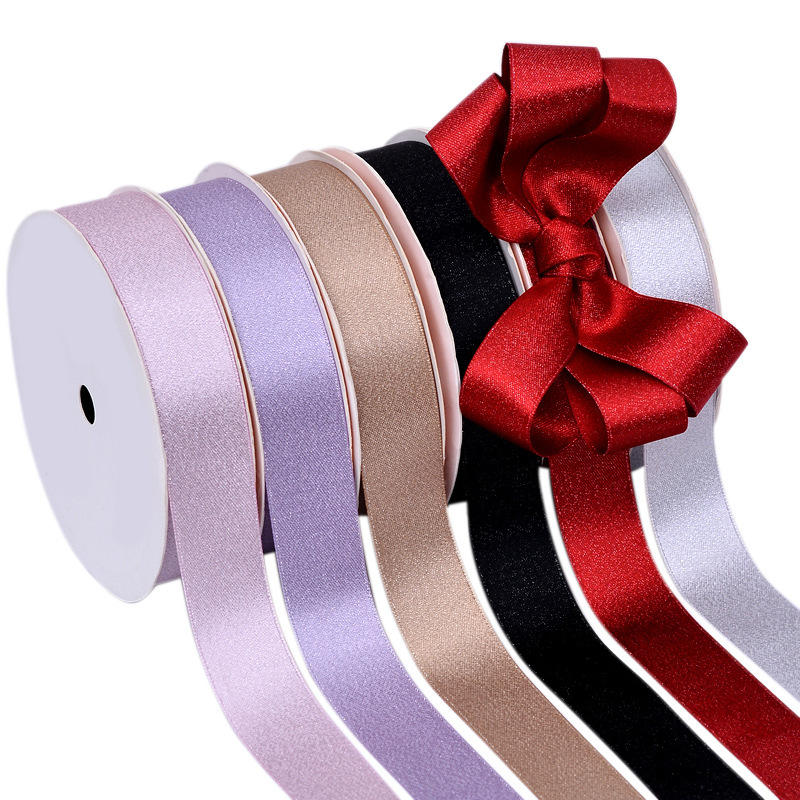 Yao Ming caja de regalo DIY cinta de flores para hornear cinta de regalo accesorios de embalaje de chocolate cinta de trama de plata satinada