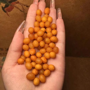 Natural beeswax sea floating seeds loose beads wax rich plump round DIY casual matching Wen play accessories