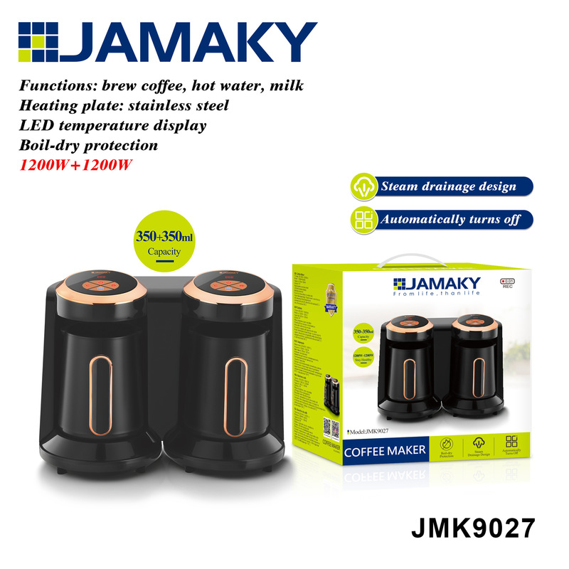 JAMAKY Italian espresso machine, a small, semi-automatic, slow-brew coffee maker for home kitchens, featuring a touch-screen interface and smart controls JAMAKY Italian espresso machine, a small, semi-automatic, slow-brew coffee maker for home kitchens, featuring a touch-screen interface and smart controls