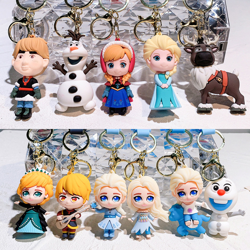 Frozen Princess Lisa Key Pendant Cartoon Silicone Car Keychain Cute Creative Gift Keychain Frozen Princess Lisa Key Pendant Cartoon Silicone Car Keychain Cute Creative Gift Keychain