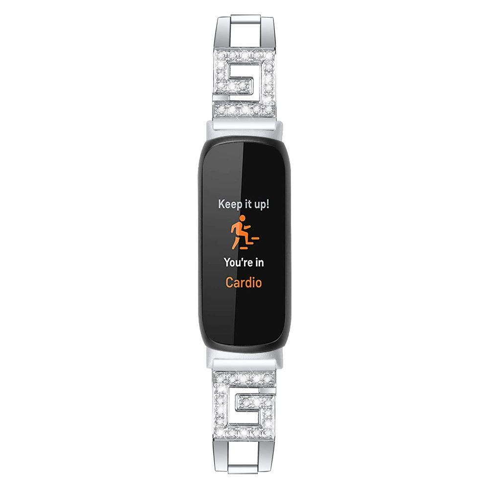 Совместимо с Fitbit Inspire1/2/3 G - форме мышцы знак - металлическая цинковая сплав страз застежка 12мм ремешок