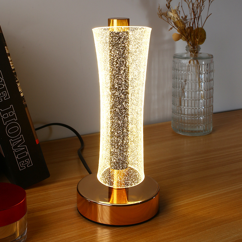 Fabricante directo de lámpara de escritorio de cintura pequeña lámpara de escritorio con atenuación táctil USB de carga de atmósfera lámpara de cabecera lámpara de noche lámpara de escritorio decoración