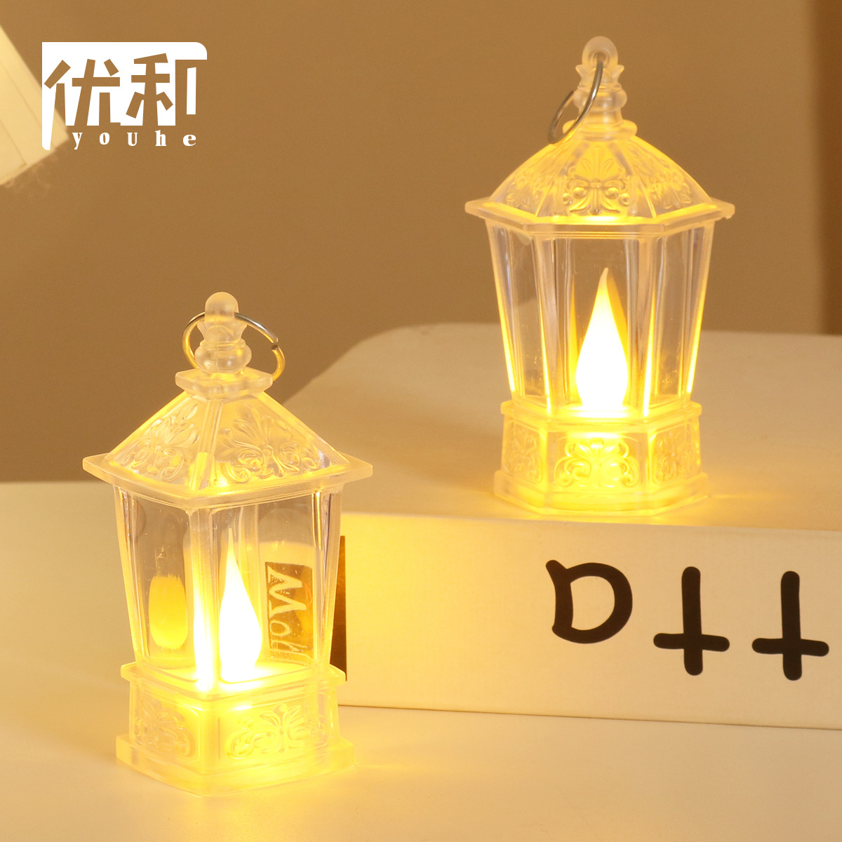 Lámpara de viento LED con vela, estilo navideño, decoración retro – Producto transfronterizo para Amazon