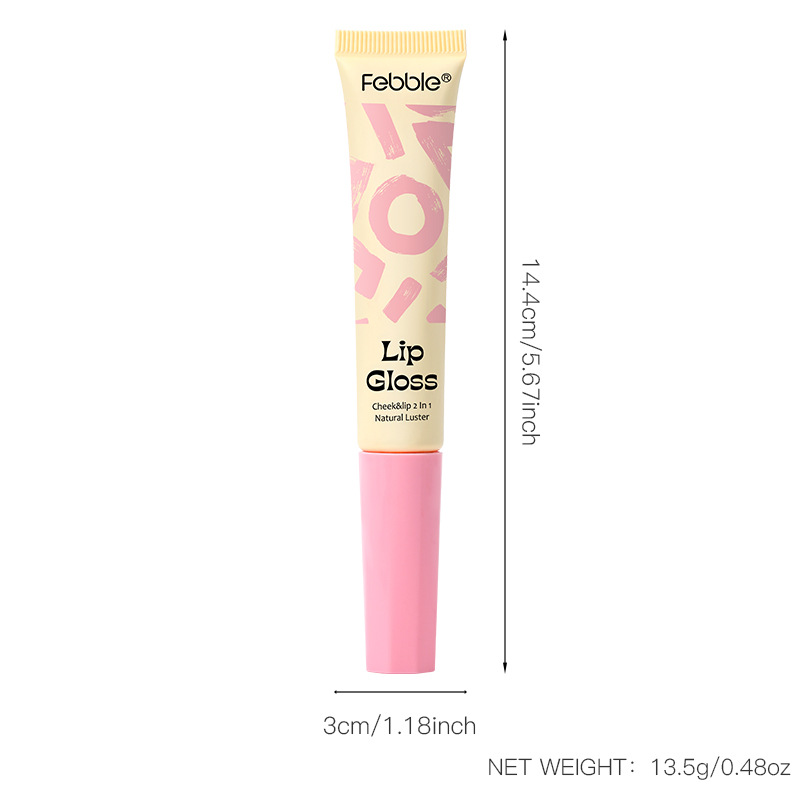 USHAS Europa y América Punto transfronterizo Esponja Cabeza Brillo de labios Taza impermeable y antiadherente Lápiz labial líquido hidratante FBC023 image 6