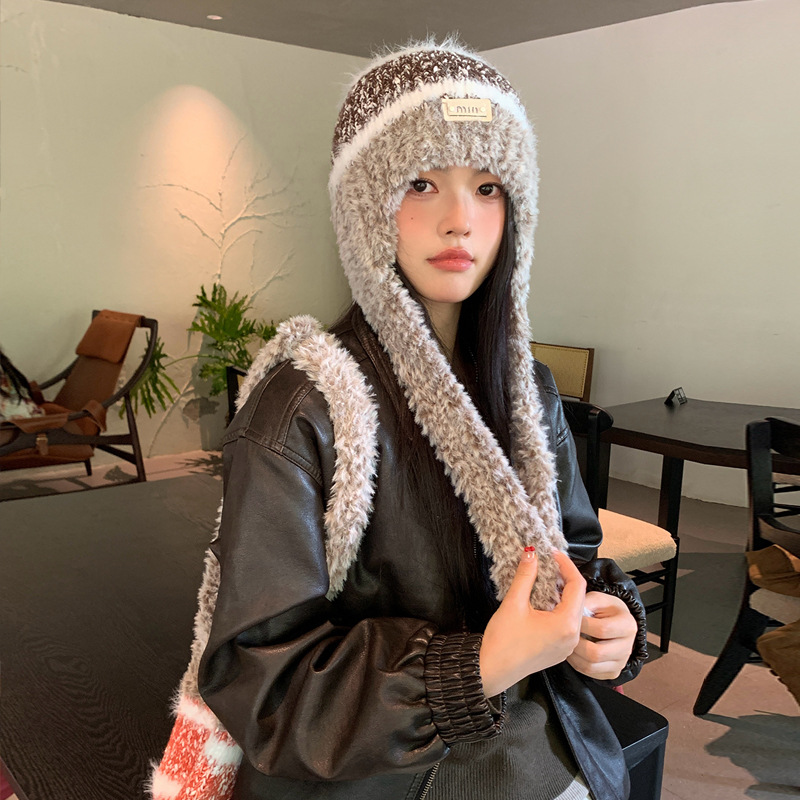 새로운 겨울 마일라드 울 모자 여성 패션 레트로 올 매치 페이스 쇼 작은 니트 모자 두꺼운 따뜻한 풀오버 캡