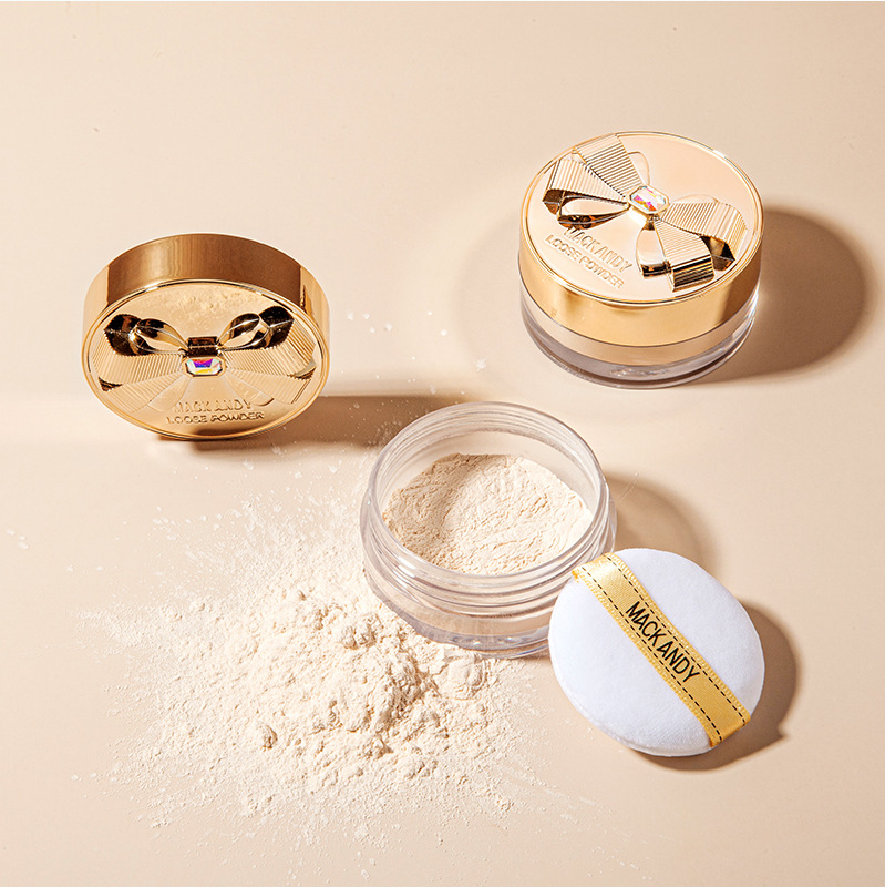 玛可安迪蝴蝶结轻盈丝滑空气定妆粉防水定妆蜜粉平价隐形毛孔散粉|ru