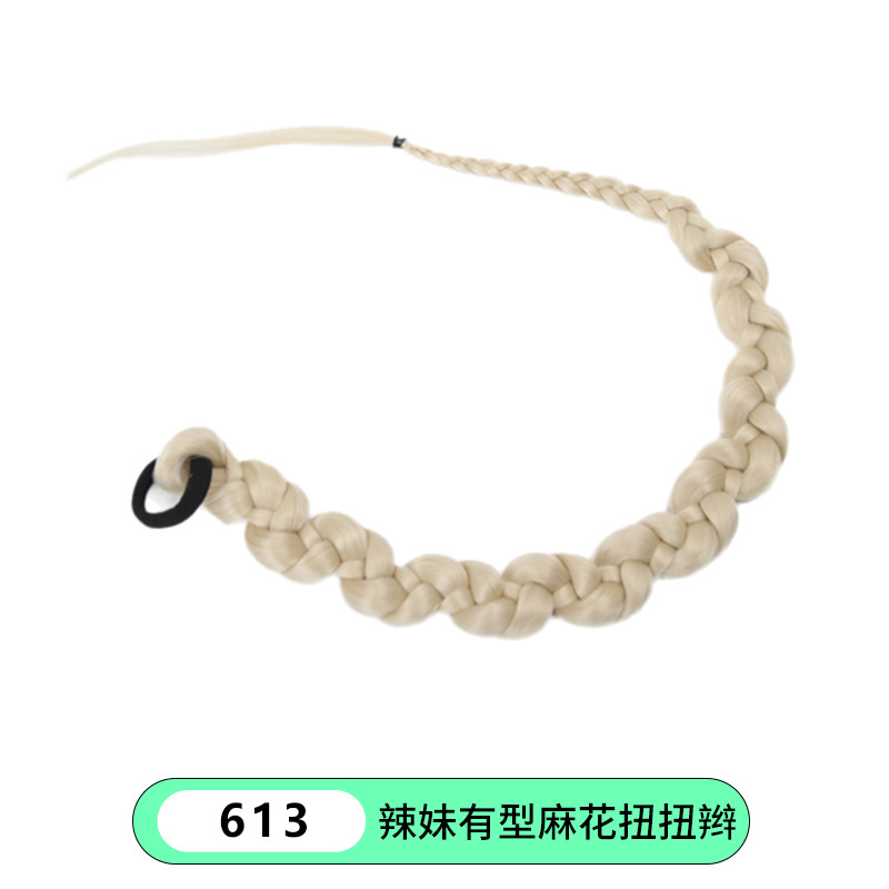 Trenza sucia no estatal ancla realista artefacto de succión en polvo TikTok estilo europeo y americano trenza de boxeo trenzado Cola de Caballo peluca trenza