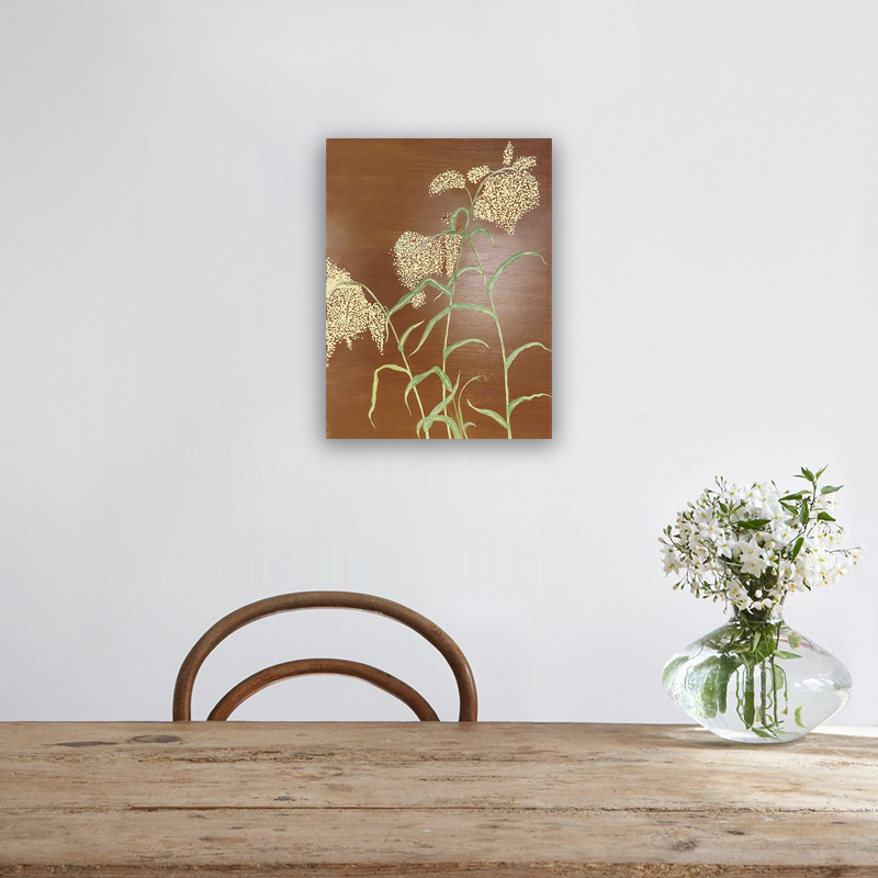 【岁岁平安】立体肌理画中古装饰画3D立体画实物画