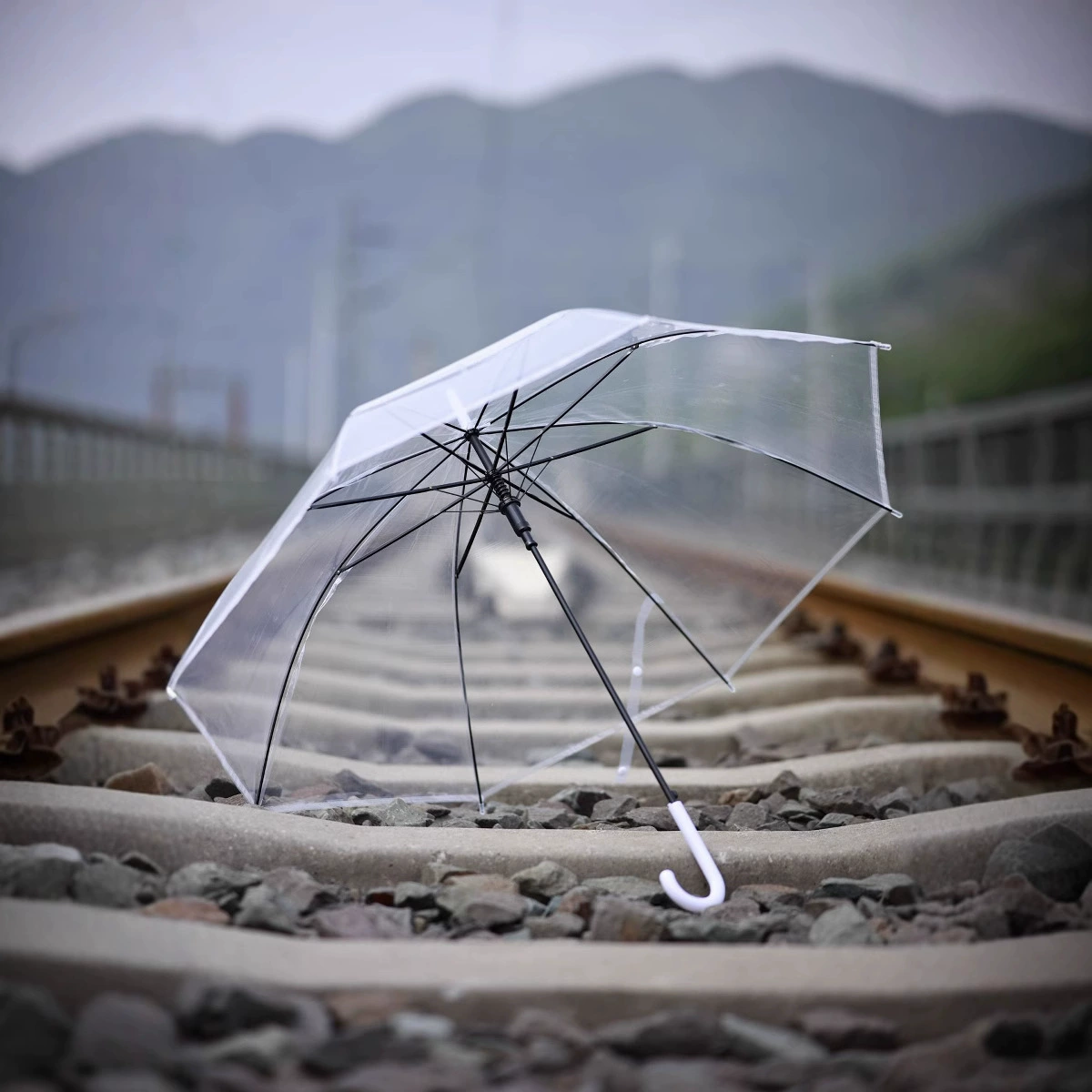 Automatic plastic high quality umbrella solar-powered