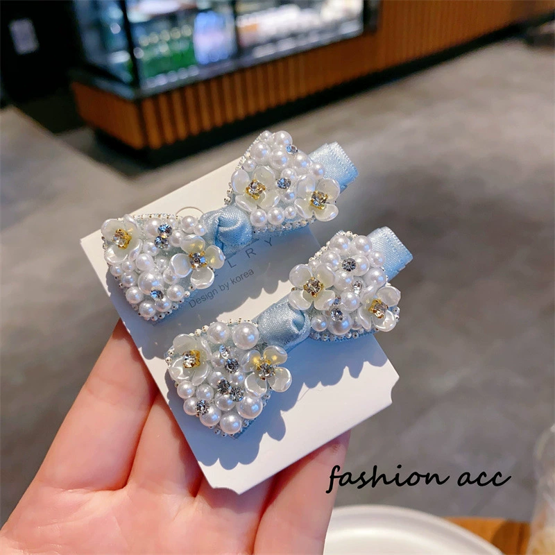 Заколка с бантом, челки, шпильки, украшение для волос, с diamonds, стиль высокого качества, стиль лёгкой роскоши