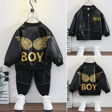 男童皮衣外套2023春秋季新款儿童潮酷痞帅夹克男孩洋气机车服外贸