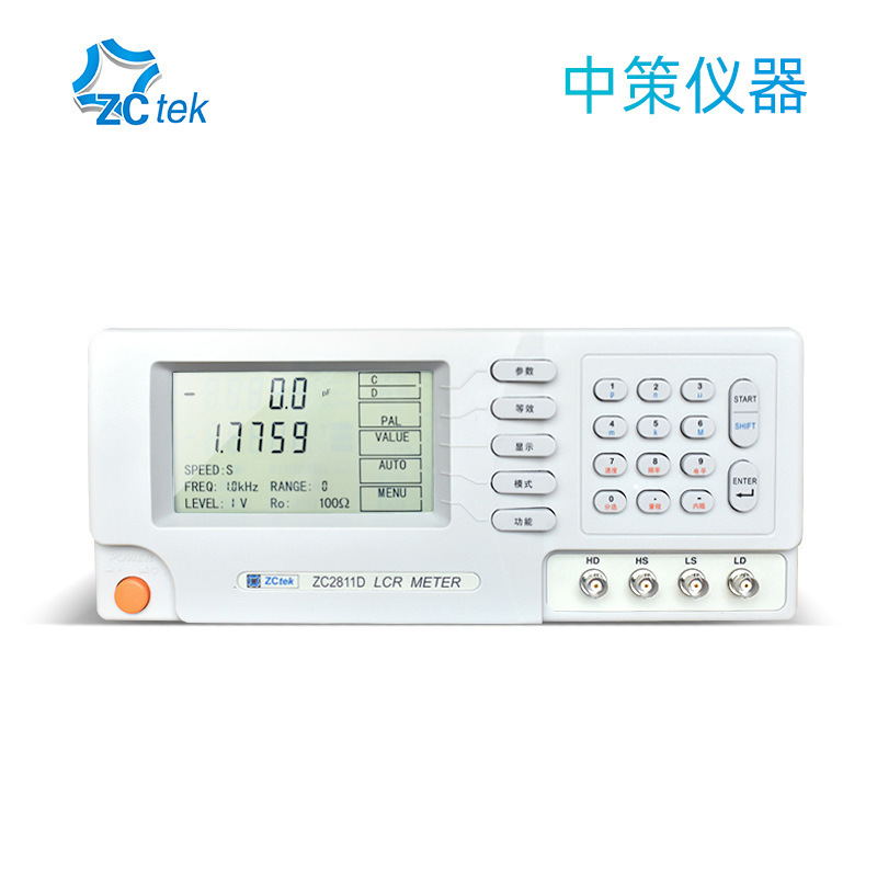 ZCtek中策高精度LCR数字电桥测试仪100~10kHz频率 ZC2810D测量仪