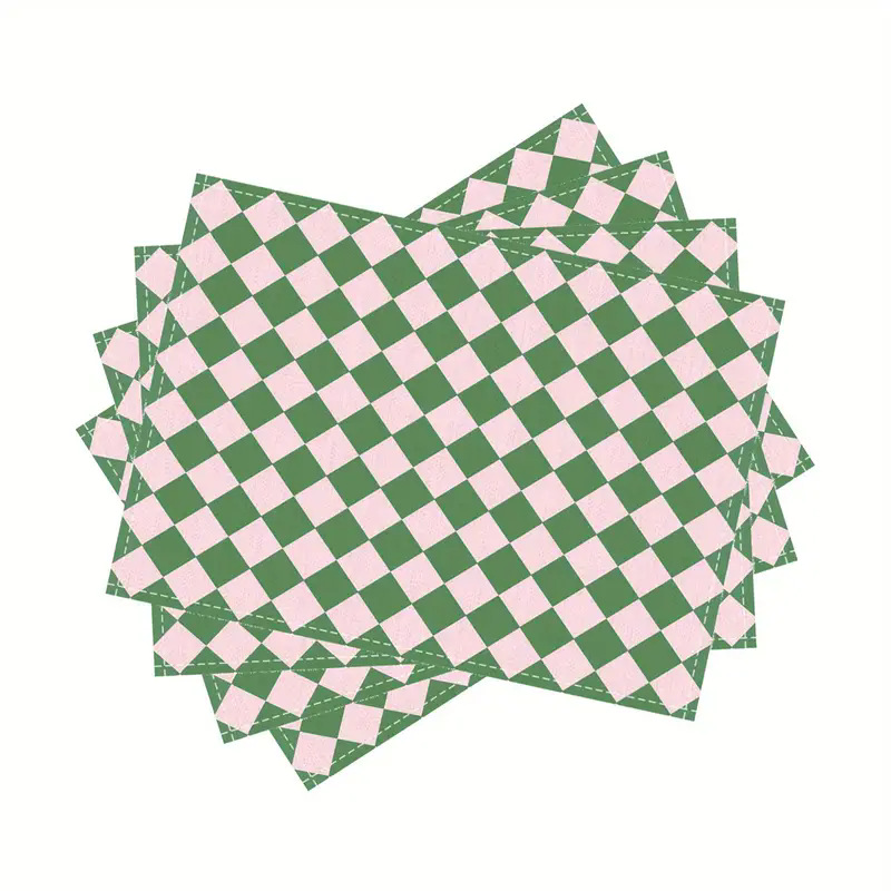 Transfronterizos lino almohadilla de mesa Aliexpress TEMU Amazon almohadilla de mesa cuadrada búfalo rojo almohadilla de Navidad Día de la Independencia