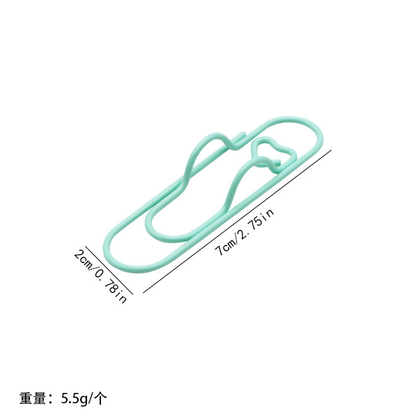 Clip para bolígrafo multifuncional de metal en forma de corazón, clip para bolígrafo creativo y colorido, accesorio portátil para cuaderno, artículo de papelería.