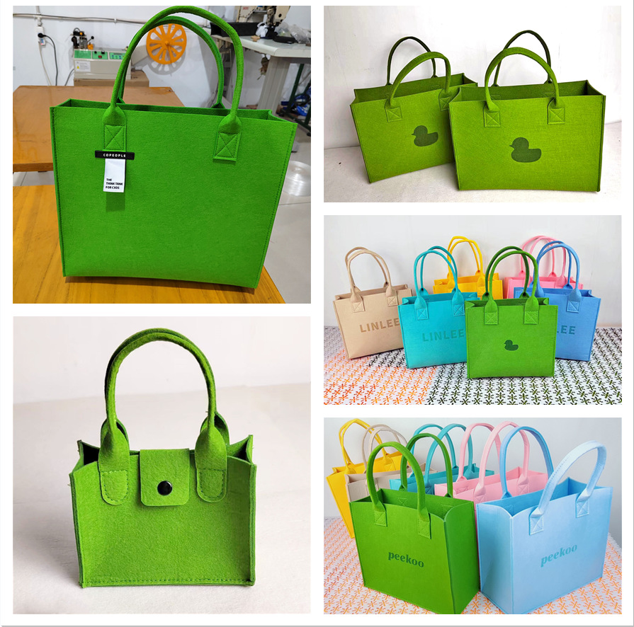 新款创意卡通印花毛毡包