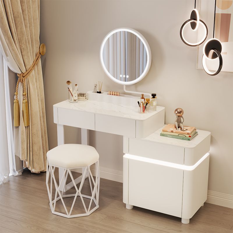 새로운 인기 모델 T-5 화이트 슬레이트 표면 2단 서랍장