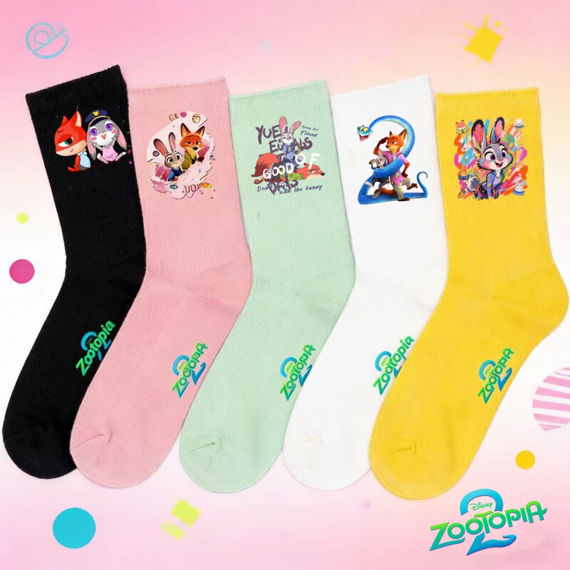 Zootopia Student Colorful Mid-Calf Socks Japanese Style Cartoon Sports Sweat-Absorbent Breathable Socks Autumn and Winter Socks Zootopia Student Colorful Mid-Calf Socks Japanese Style Cartoon Sports Sweat-Absorbent Breathable Socks Autumn and Winter Socks