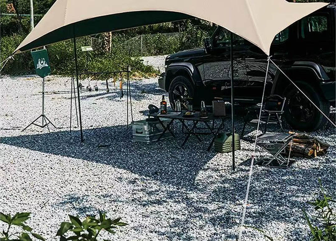 Factory-made car side canopy, car side and rear tent, car roof sunshade with suction cups, specialized for off-road self-driving tours