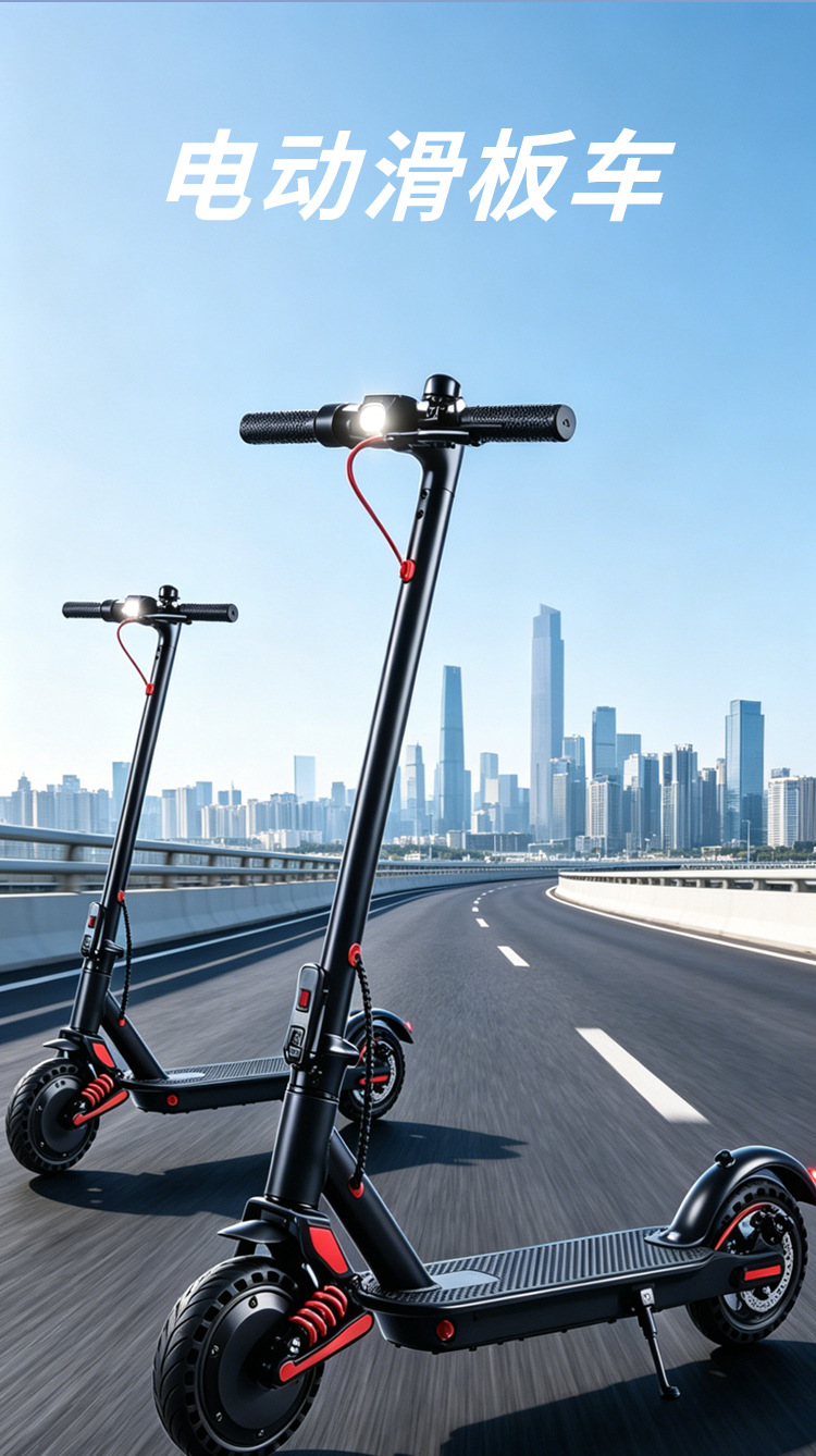 Cross-border portable electric scooter for students, foldable 8.5-inch two-wheel adult battery-powered vehicle, wholesale