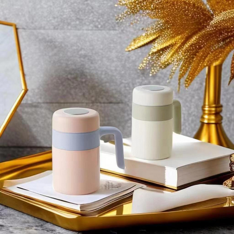 New Insulated Cup With Stainless Steel Top Quality Liner, Tea-Water Separation, Suitable For Business Office Use, High Aesthetic_voghion.com
