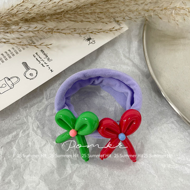 新款韩版卡通撞色毛巾发圈儿童多巴胺可爱高弹力马尾发饰丸子头女|undefined