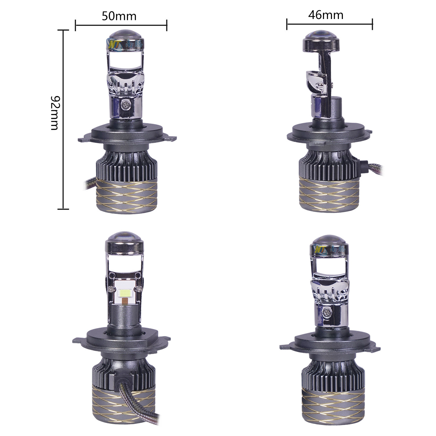 Automóvil H7H11 con lente de doble luz láser delantero LED renovado bombilla delantera de luz super brillante H4