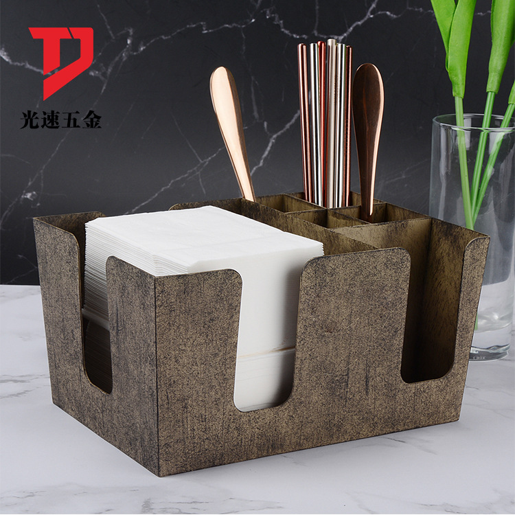 Caja de pañuelos multifuncional de acero inoxidable Restaurante Bar Hotel mesa de comedor caja de pañuelos con logotipo impreso caja de pañuelos