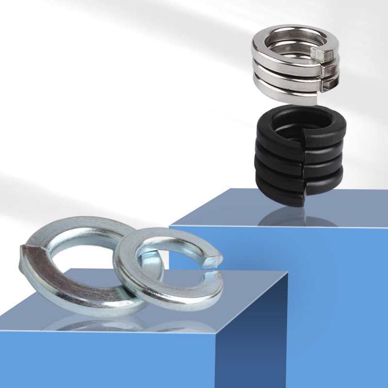 美制弹簧镀蓝锌GB93发黑英制弹垫开口垫片304不锈钢美制弹簧垫圈