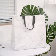 大理石纹无纺布袋定制简约服装店纸袋购物袋定做ins风礼品手提袋