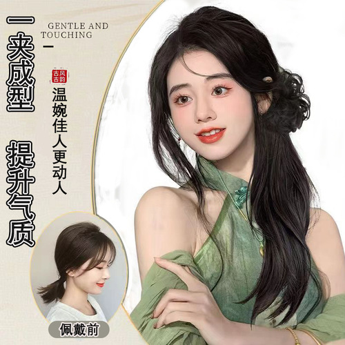 New Chinese style Hanfu hair accessories, ancient style hair clips, ponytail hairpins, ancient costume female hair accessories with tassels, qipao hairpieces, ponytail hair extensions.