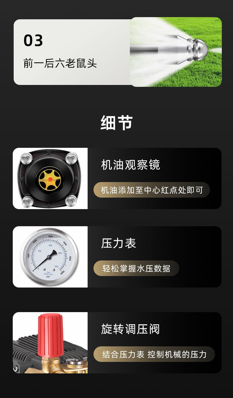 Commercial Car Washing Machine 220V Car Wash Shop Farm High Power Ultra-High Pressure 380V Cleaning Machine Water Gun Grab Water Pump
