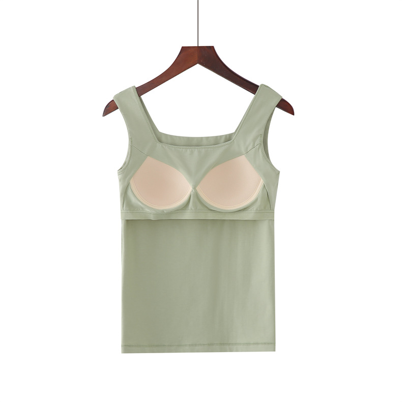 175g Weight Cotton, Spandex, Modal Fabric Type Long Top Length Vest Tops Type Vest Bra Style Holiday, Daily Occasion Square Neck Neckline Slim Fit Type Solid Color Pattern Summer, Spring Season Women's Gender Casual Style Wholesale Women's Casual Solid Color Tank Tops 17